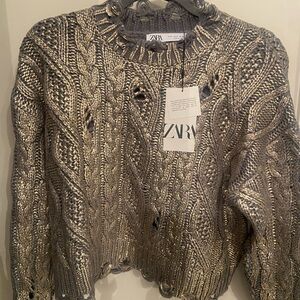 Zara metallic sweater, medium